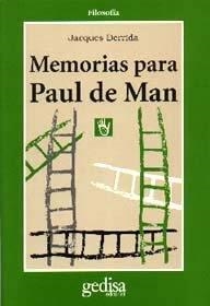 MEMORIAS PARA PAUL DE MAN | 9788474323351 | DERRIDA, JACQUES
