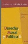 DERECHO, MORAL Y POLÍTICA II | 9789509113732 | NINO, CARLOS S.