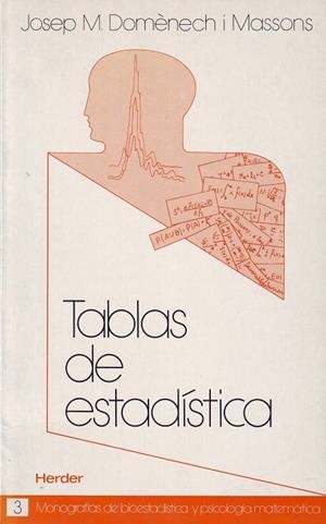 TABLAS DE ESTADÍSTICA | 9788425412264 | DOMÉNECH MASSONS, JOSÉ MARÍA