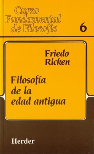 FILOSOFÍA DE LA EDAD ANTIGUA | 9788425417085 | RICKEN, FRIEDO