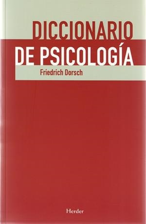 DICCIONARIO DE PSICOLOGÍA | 9788425425745 | DORSCH, FRIEDRICH
