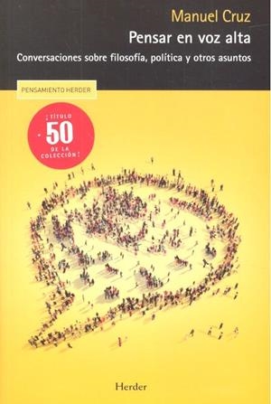 PENSAR EN VOZ ALTA | 9788425441844 | CRUZ RODRÍGUEZ, MANUEL