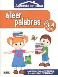 A LEER PALABRAS 3 A 4 AÑOS | 8436026776124