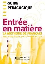ENTREE EN MATIERE PROF | 9782011554017