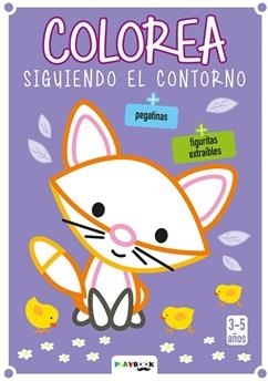 COLOREA SIGUIENDO EL CONTORNO. COLOREA (MORADO) | 9788416189861 | VARIOS AUTORES