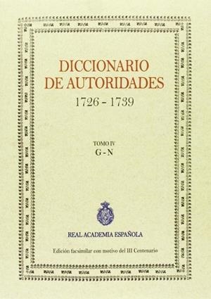DICCIONARIO DE AUTORIDADES VOL. IV | 9788415131359