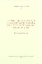 CATÀLEG DELS VILLANCICOS I ORATORIS IMPRESOS DE LA BIBLIOTECA DE MONTSERRAT. SEGLES XVII - XIX | 9788484155317 | CODINA I GIOL, DANIEL