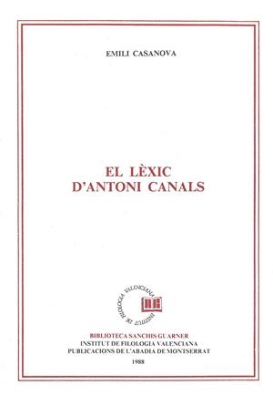 LÈXIC D'ANTONI CANALS, EL | 9788472029248 | CASANOVA, EMILI