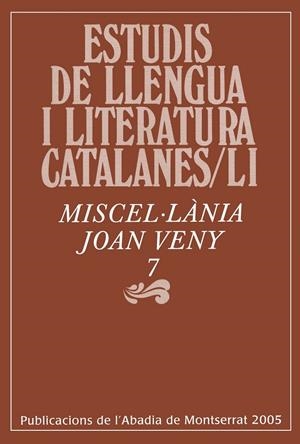 MISCEL·LÀNIA JOAN VENY 7 | 9788484157373 | VARIOS AUTORES