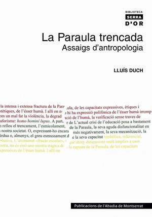 PARAULA TRENCADA, LA | 9788484158769 | DUCH ÁLVAREZ, LLUÍS