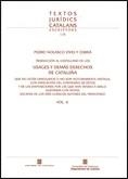 TRADUCCIÓN AL CASTELLANO DE LOS USAGES Y DEMÁS DERECHOS DE CATALUÑA (VOL. II) | 9788439384854 | VIVES I CEBRIÀ, PEDRO NOLASCO