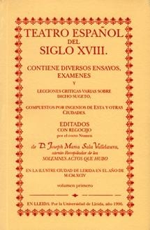 TEATRO ESPAÑOL DEL SIGLO XVIII | 9788488645715 | VARIOS AUTORES