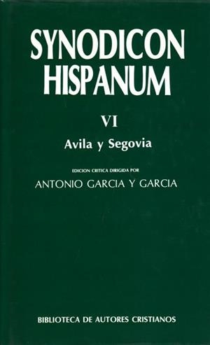 SYNODICON HISPANUM. VI: ÁVILA Y SEGOVIA | 9788479141172 | VARIOS AUTORES