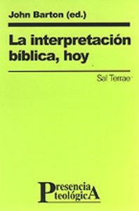 INTERPRETACIÓN BÍBLICA, HOY, LA | 9788429314069 | BARTON, JOHN