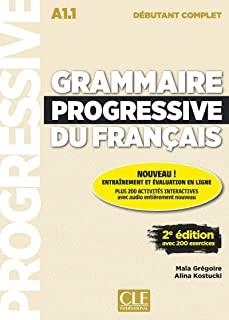 GRAMMAIRE PROGRESSIVE DU FRANÇAIS - NIVEAU DÈBUTANT COMPLET A1.1 - LIVRE+CD - 2A EDITION | 9782090382754 | GREGOIRE, MAÏA