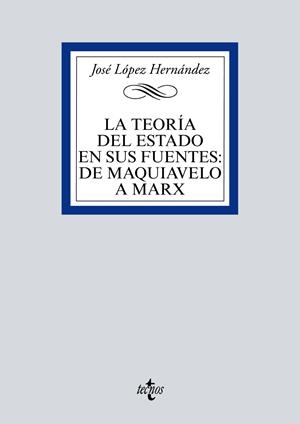 TEORIA DEL ESTADO EN SUS FUENTES, LA : DE MAQUIAVELO A MARX | 9788430980291 | LÓPEZ HERNÁNDEZ, JOSÉ