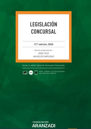 LEGISLACION CONCURSAL 17ª ED. 2020 | 9788413089317 | CAMPUZANO LAGUILLO, ANA BELÉN/ROJO FERNÁNDEZ-RÍO, ANGEL