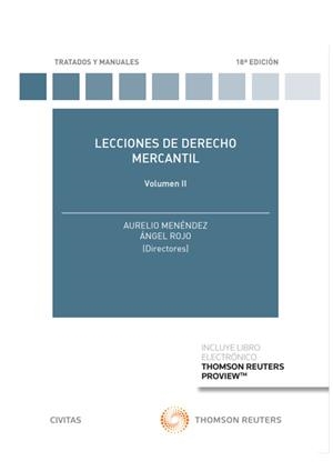 LECCIONES DE DERECHO MERCANTIL. VOL. 2 | 9788413086453 | MENÉNDEZ MENÉNDEZ, AURELIO