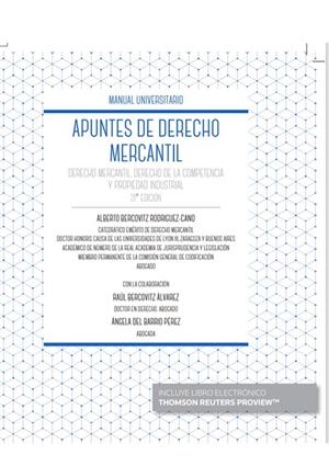 APUNTES DE DERECHO MERCANTIL | 9788413088204 | BERCOVITZ-RODRÍGUEZ CANO, ALBERTO