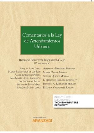 COMENTARIOS A LA LEY DE ARRENDAMIENTOS URBANOS | 9788413092850 | MARIN LOPEZ, JUAN JOSE / CARRASCO PERERA, ANGEL