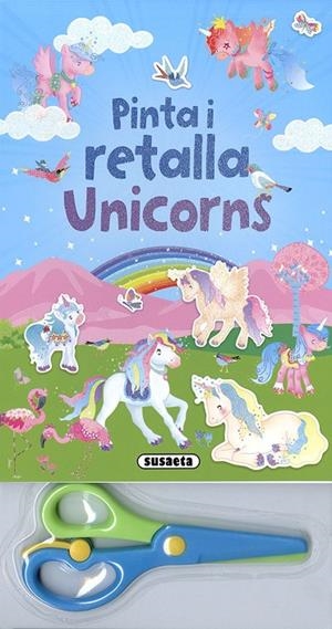 PINTA I RETALLA UNICORNS. COLOR BLAU | 9788467775310 | SUSAETA, EQUIP
