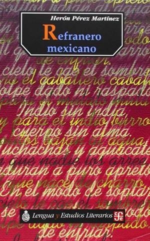 REFRANERO MEXICANO | 9789681670702 | PÉREZ MARTÍNEZ, HERÓN