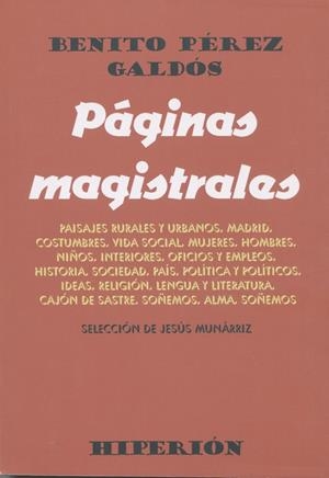 PAGINAS MAGISTRALES | 9788490021620 | PEREZ GALDOS, BENITO