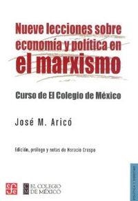 NUEVE LECCIONES SOBRE ECONOMÍA Y POLÍTICA EN EL MARXISMO
CURSO DE EL COLEGIO DE MÉXICO | 9789505579013 | ARICÓ, JOSÉ M.