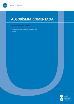 ALGORÍSMIA COMENTADA | 9788447537150 | FRANQUESA, CARLES