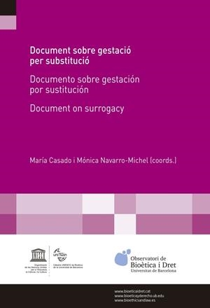 DOCUMENT SOBRE GESTACIÓ PER SUBSTITUCIÓ | 9788491681892 | VARIOS AUTORES