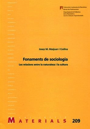FONAMENTS DE SOCIOLOGIA | 9788449025969 | MASJUAN I CODINA, JOSEP MARIA
