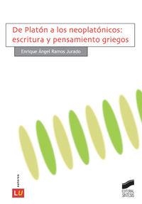DE PLATÓN A LOS NEOPLATÓNICOS | 9788497564533 | RAMOS JURADO, ENRIQUE ÁNGEL