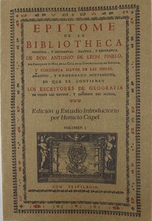 EPÍTOME DE LA BIBLIOTHECA ORIENTAL Y OCCIDENTAL NÁUTICA Y GEOGRÁFICA. VOL. I. RÚSTICA | 9788475280165 | DE LEÓN PINELO, A.