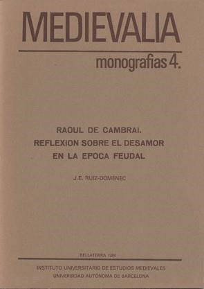 RAOUL DE CAMBRAI | 9788474881080 | RUÍZ DOMENECH, ENRIC
