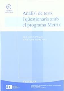 ANÀLISI DE TESTS I QÜESTIONARIS AMB EL PROGRAMA METRIX | 9788483381304 | NÚÑEZ PEÑA, MARÍA ISABEL / RENOM PINSACH, JORDI