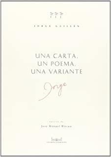 CARTA, UN POEMA, VARIANTE, UNA | 9788447504770 | GUILLÉM, JORGE