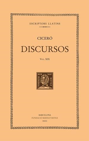 DISCURSOS, VOL. XIX | 9788498593587 | CICERO, MARC TUL·LI