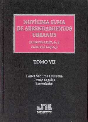 NOVISIMA SUMA DE ARRENDAMIENTOS URBANOS, 7 TOMOS | 9788476987803 | FUENTES LOJO, J. / FUENTES LOJO, A.