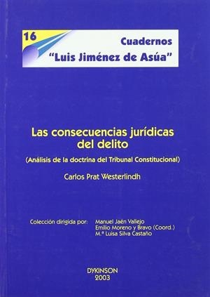 CONSECUENCIAS JURÍDICAS DEL DELITO (ANÁLISIS DE LA DOCTRINA DEL TRIBUNAL CONSTITUCIONAL), LAS | 9788497721110 | PRAT WESTERLINDH, C.
