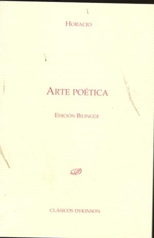 ARTE POÉTICA. EDICIÓN BILINGÜE | 9788498498837 | HORACIO