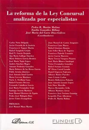 REFORMA DE LA LEY CONCURSAL ANALIZADA POR ESPECIALISTAS, LA | 9788490310021 | MARTÍN MOLINA, PEDRO B. / GONZÁLEZ BILBAO, EMILIO / CARRE DÍAZ-GÁLVEZ, JOSÉ MARÍA DEL