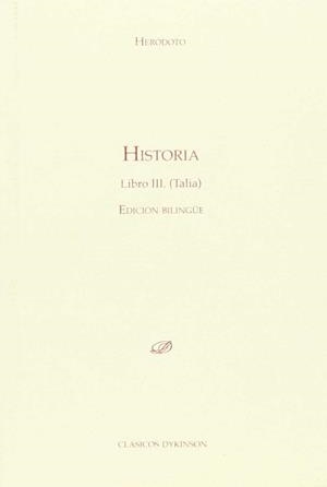 HISTORIA. LIBRO III. TALÍA. | 9788490854419 | HERÓDOTO