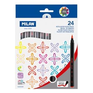 RETOLADORS COLORS PUNTA PINZELL 24 UNITATS MILAN | 8411574087632