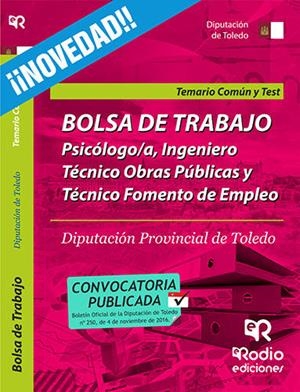 PSICÓLOGO/A, INGENIERO TÉCNICO OBRAS PÚBLICAS Y TÉCNICO FOMENTO DE EMPLEO. TEMARIO COMÚN Y TEST. BO | 9788416745852 | ROBLEDO DE DIOS, TOMAS JESUS / FERNANDEZ SANCHEZ, ALFONSO