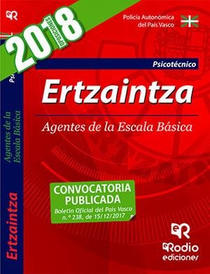 ERTZAINTZA. AGENTES DE LA ESCALA BASICA. PSICOTECNICO. SEGUNDA EDICION (2018). | 9788417287429 | VARIOS AUTORES