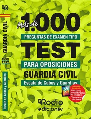 GUARDIA CIVIL. ESCALA DE CABOS Y GUARDIAS. MÁS DE 1.000 PREGUNTAS DE EXAMEN TIPO TEST. | 9788417661953 | VARIOS AUTORES