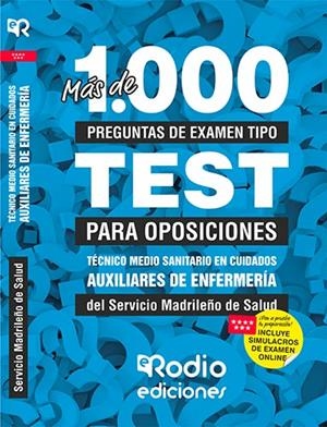 TÉCNICO MEDIO SANITARIO EN CUIDADOS AUXILIARES DE ENFERMERÍA DEL SERMAS. MÁS DE 1.000 PREGUNTAS DE EXAMEN TIPO TEST. | 9788417439583 | VARIOS AUTORES