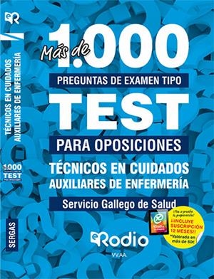 TÉCNICOS EN CUIDADOS AUXILIARES DE ENFERMERÍA. SERVICIO GALLEGO DE SALUD. MÁS DE 1.000 PREGUNTAS DE EXAMEN. | 9788417661861 | VARIOS AUTORES
