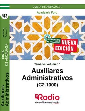 TEMARIO VOLUMEN 1. AUXILIARES ADMINISTRATIVOS DE LA JUNTA DE ANDALUCÍA (C2.1000). | 9788417661687 | FORO FORMACIÓN Y PREPARACIÓN DE OPOSICIONES, SOCIEDAD CIVIL
