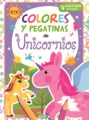 UNICORNIOS 4 COLORES Y PEGATINAS | 9788417695828